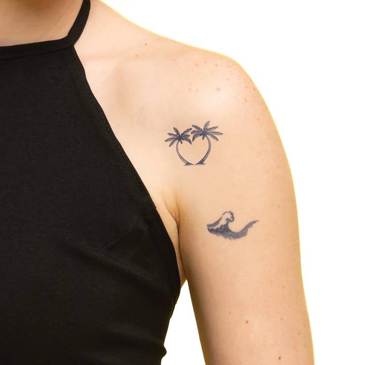 Inkbox - Wholesale Temporary Tattoo - Palm Wave (2"x2") - 2 Pack