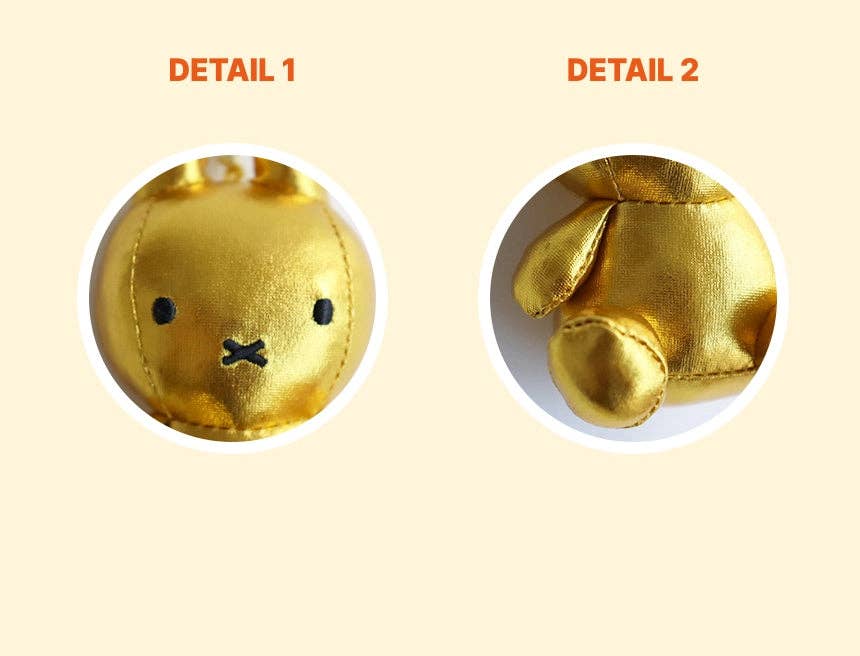 K-Wonderland - Wholesale Keychain - Women's - Miffy Keyring Plush Dolls Glow-in-the-Dark, Silver, Gold1