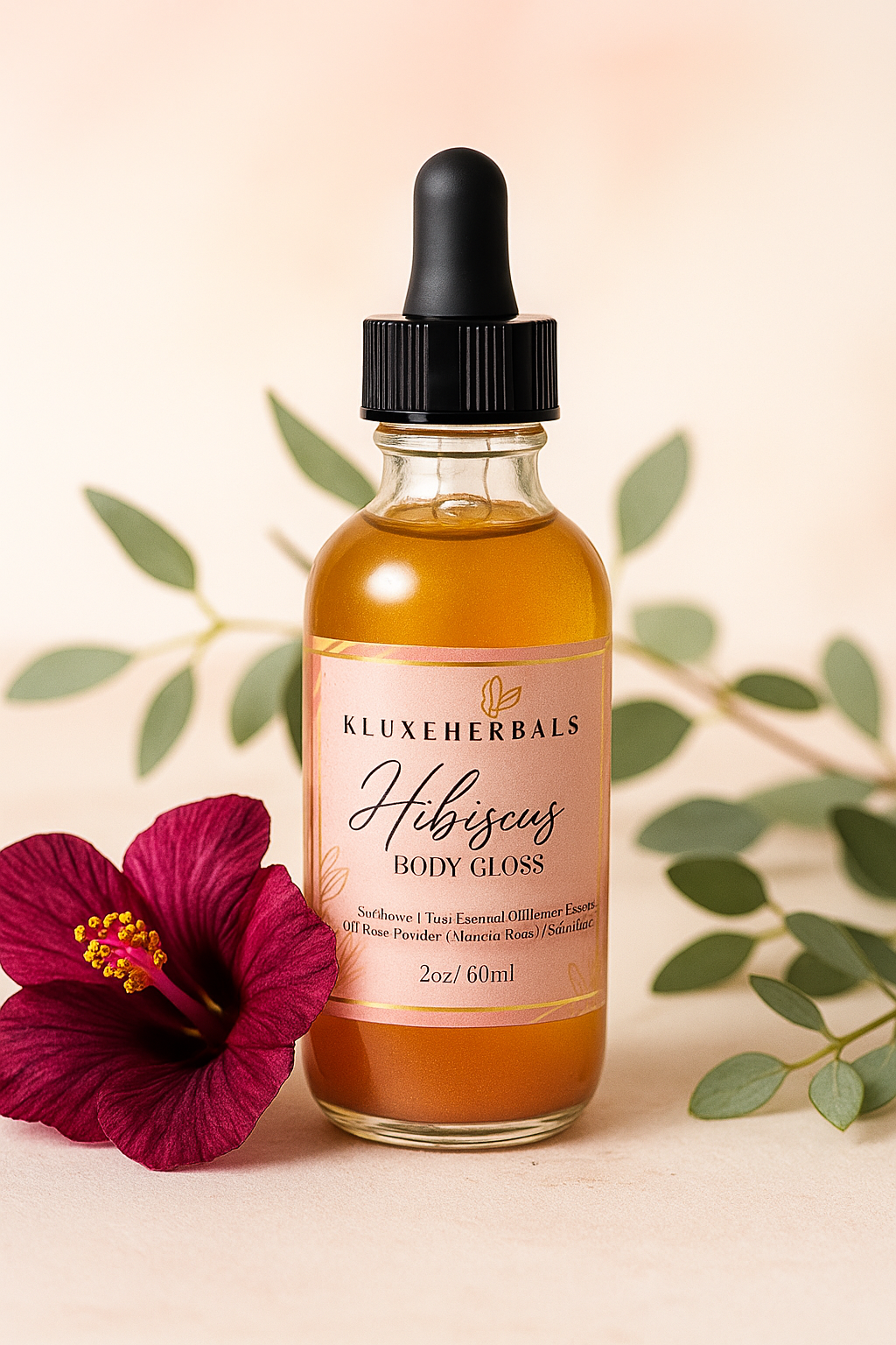 Kustom Luxe Designs LLC – wholesale Bath/body oil – Hibiscus Body Gloss0