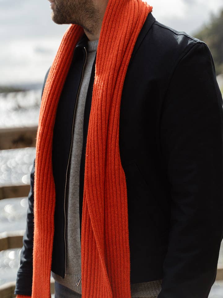 Fyrkasse Mergel Ribbe Tørklæde for engroshandel hos Hilary Jane Keyes