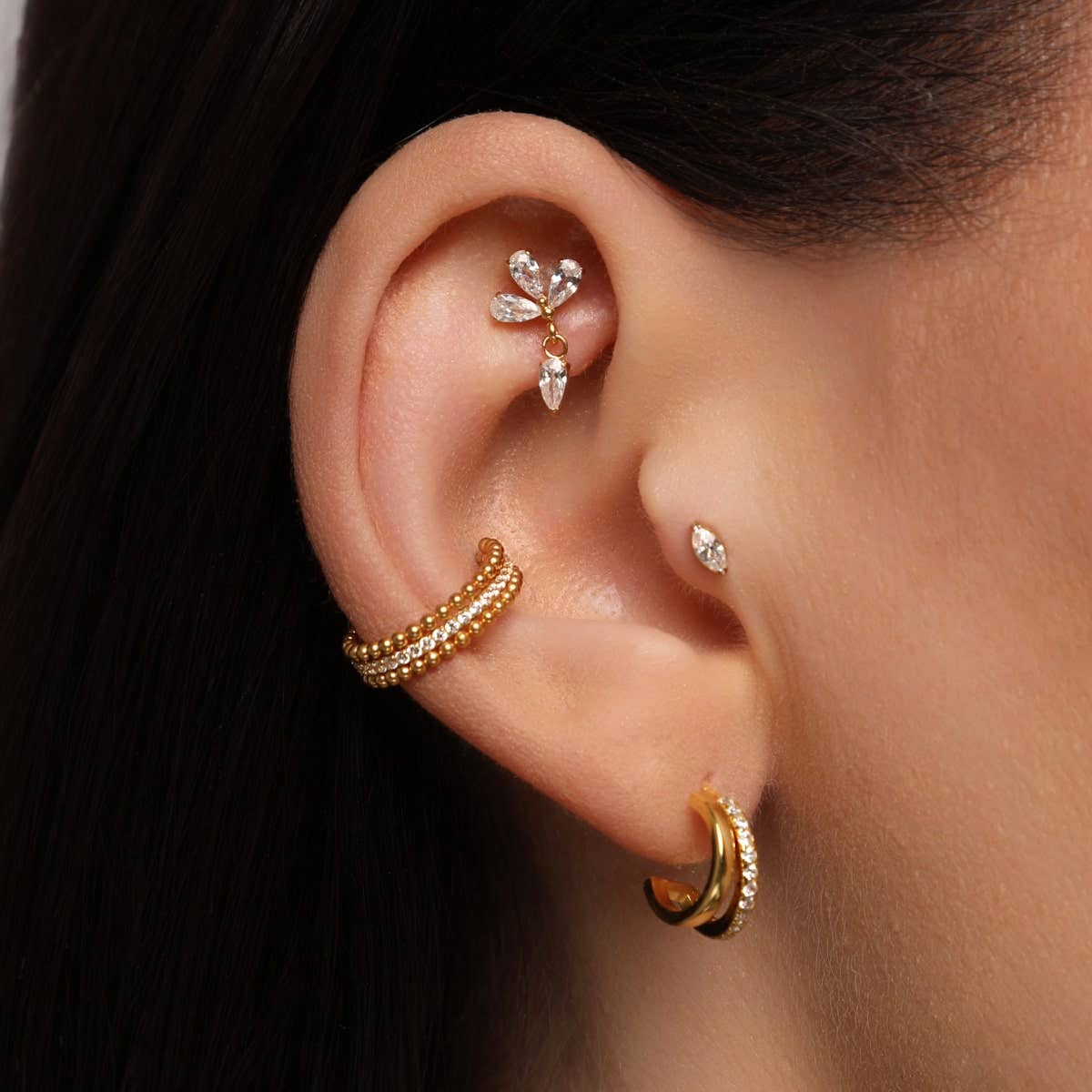 Schmuckgroßhandel - Wholesale Single Earring - Glacia Piercing | Titan1