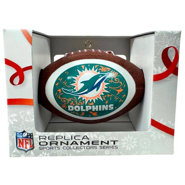 St. Louis Wholesale LLC - Wholesale Ornament - Miami Dolphins Ornaments - The Footballer - Team Spirt0
