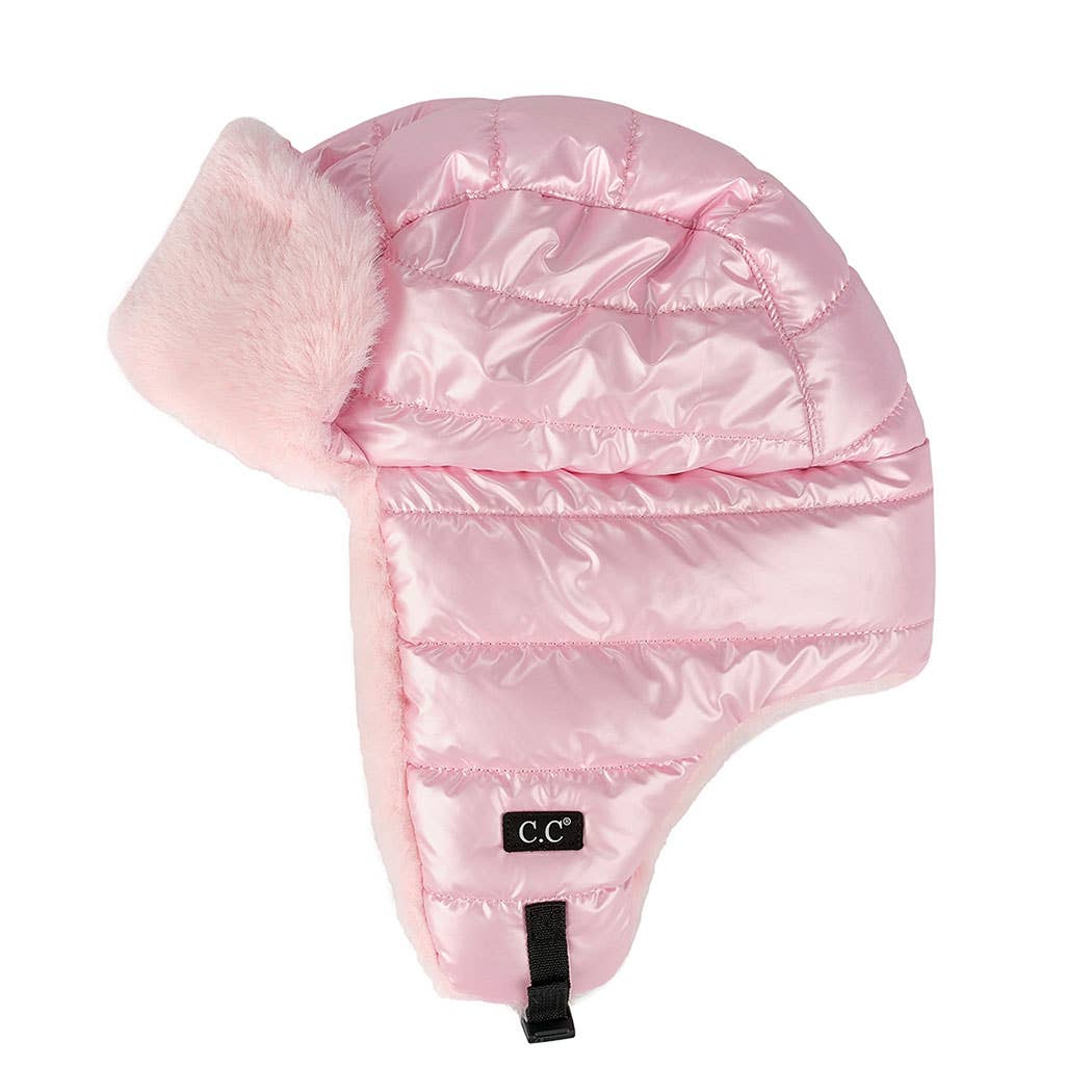 Fashion City - Wholesale Trapper/Bomber Hat - Women's - Metallic Puff Trapper Hat1