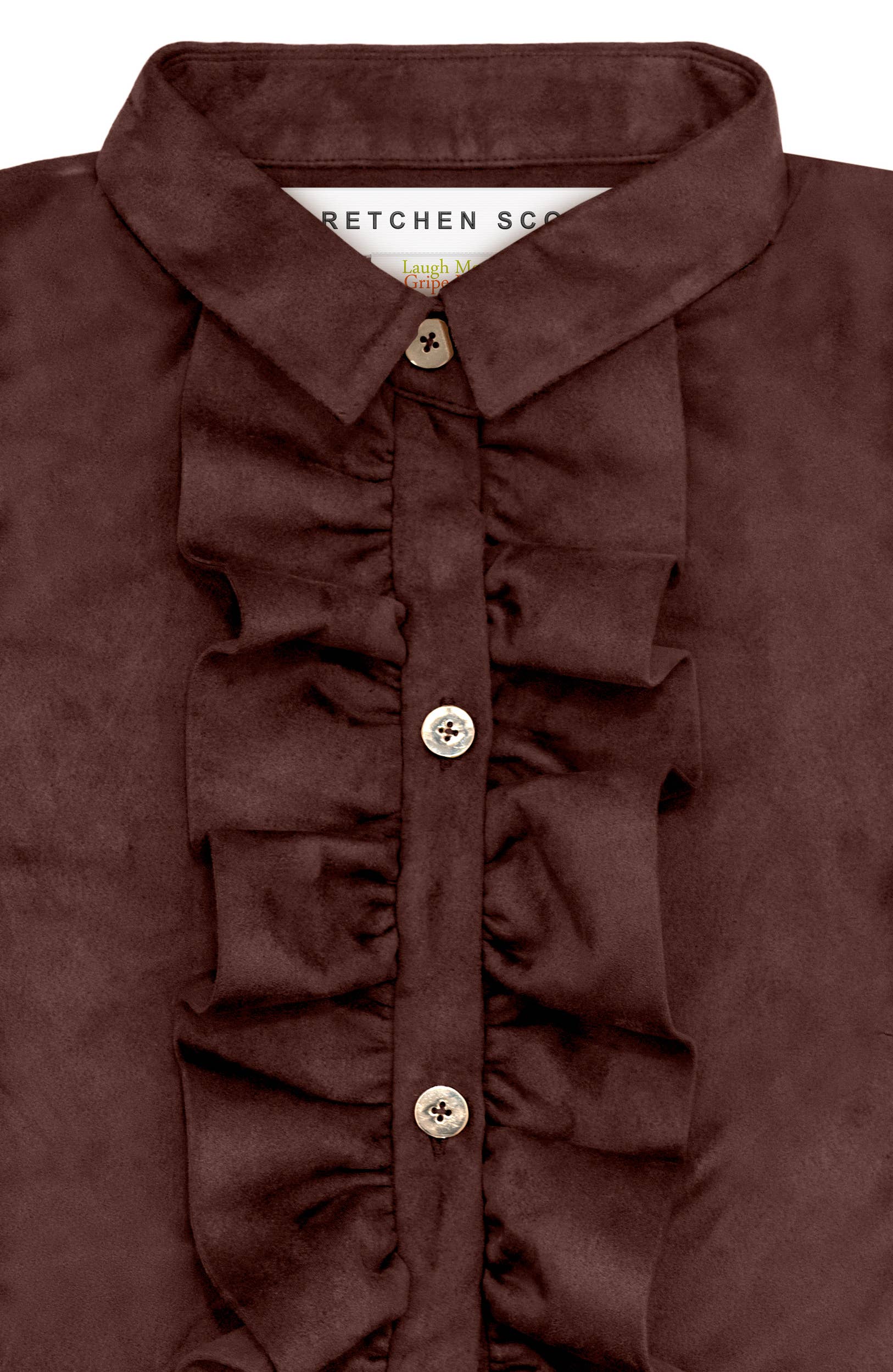 Gretchen Scott LLC - Wholesale Jurk - Dames - Ruffle Rumble Jurk - Ultra Suède4