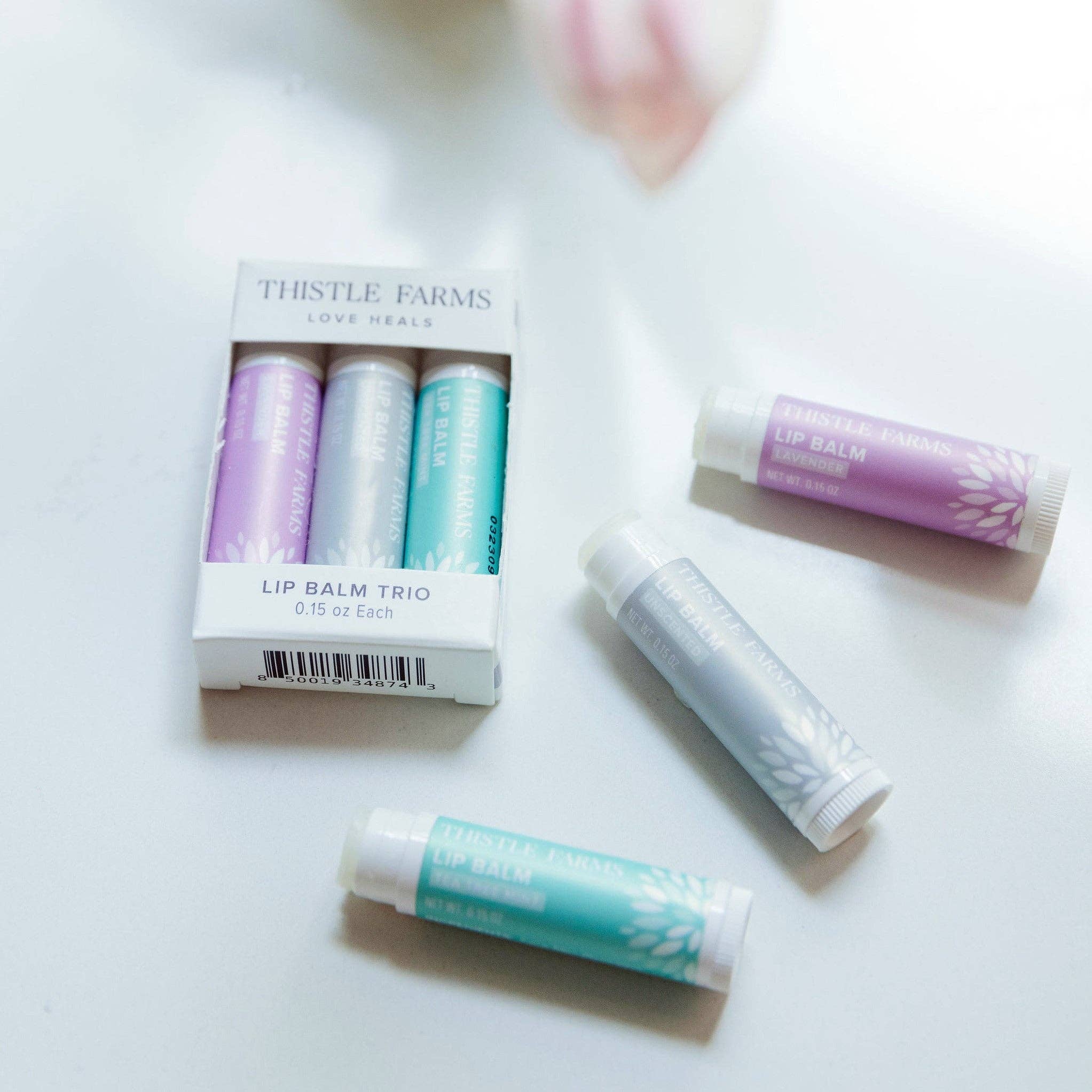 Thistle Farms - Wholesale Lip Balm Set - Lip Balm Trio Set | Lavender, Tea Tree Mint, Unscented1