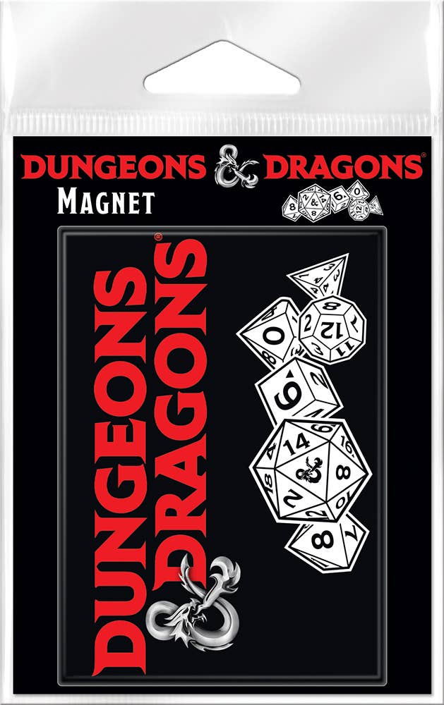Ata-Boy - Wholesale Magnet - Dungeons & Dragons Logo and Dice Carded Magnets0