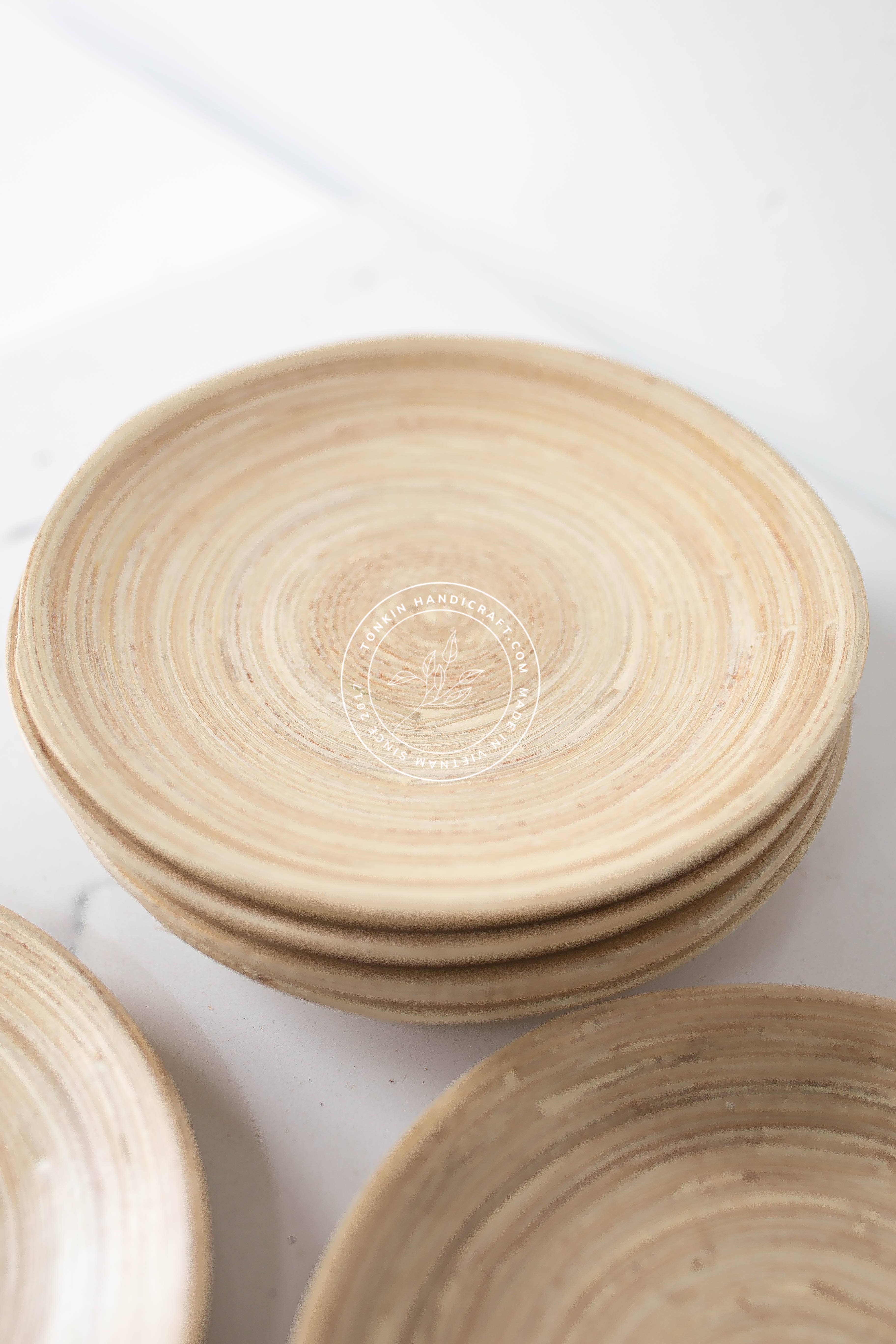 Tonkin Handicraft - Wholesale Dinner plate - Natural Bamboo Plate3