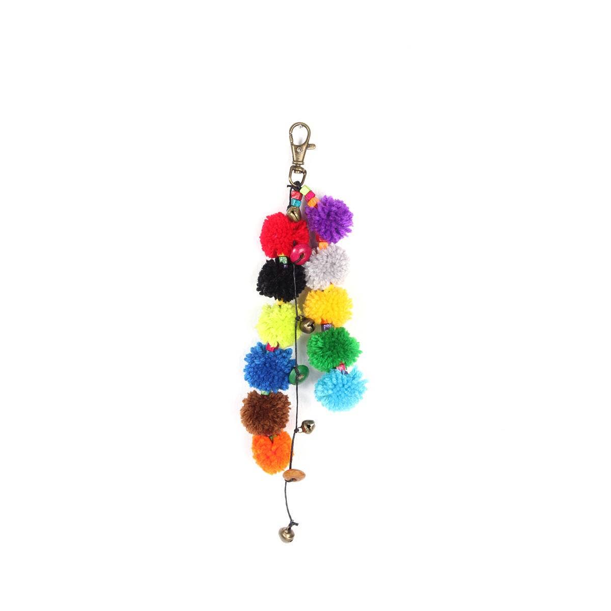 Lumily - Wholesale Keychain – Women's - Suerte Pom Pom Zipper Pull with Beads, Shells, and Charms | 5