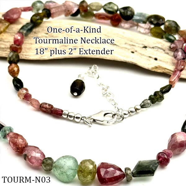 Sterling Silver & Tourmaline One-of-a-Kind Necklace, USA! for wholesale by Goddess Design Studio