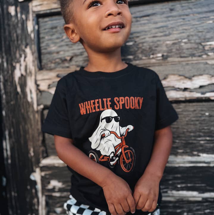 Raising Brave - Wholesale T-Shirt - Kids - Wheelie Spooky - Baby / Toddler Tee0