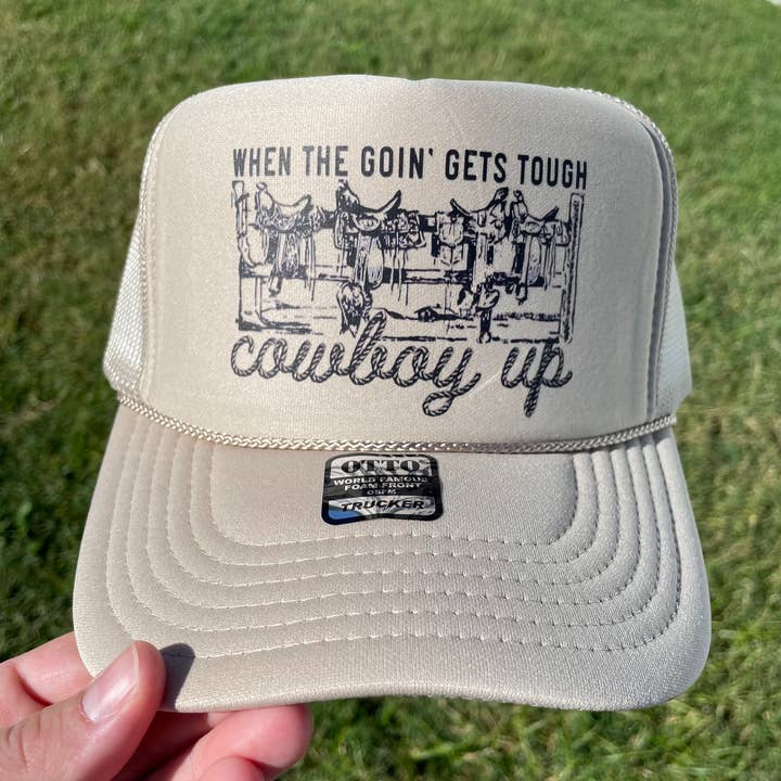 When the Goin Gets Tough Cowboy Up - Western Trucker Hat for wholesale by Western Wholesale