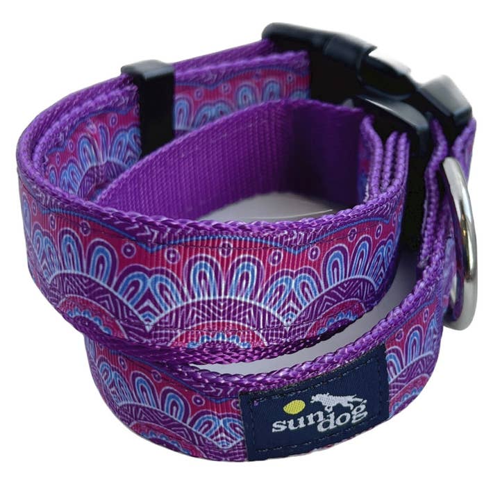 Grape Purple Paisley Collar for wholesale by Sun Dog