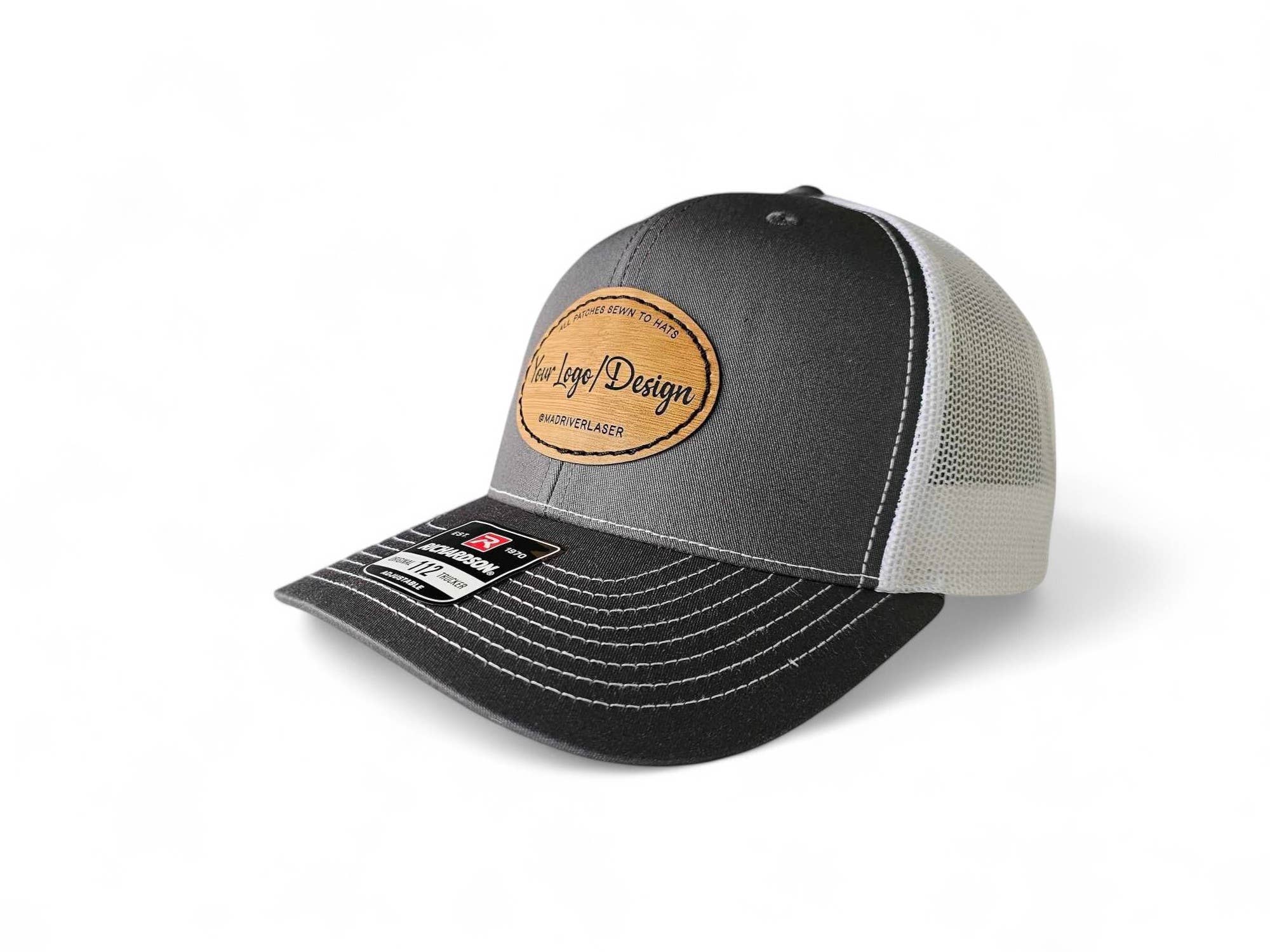 Mad River - Wholesale Trucker Hat - Unisex - Richardson 112 Trucker Hat w/ Custom Oval Leatherette Patch3