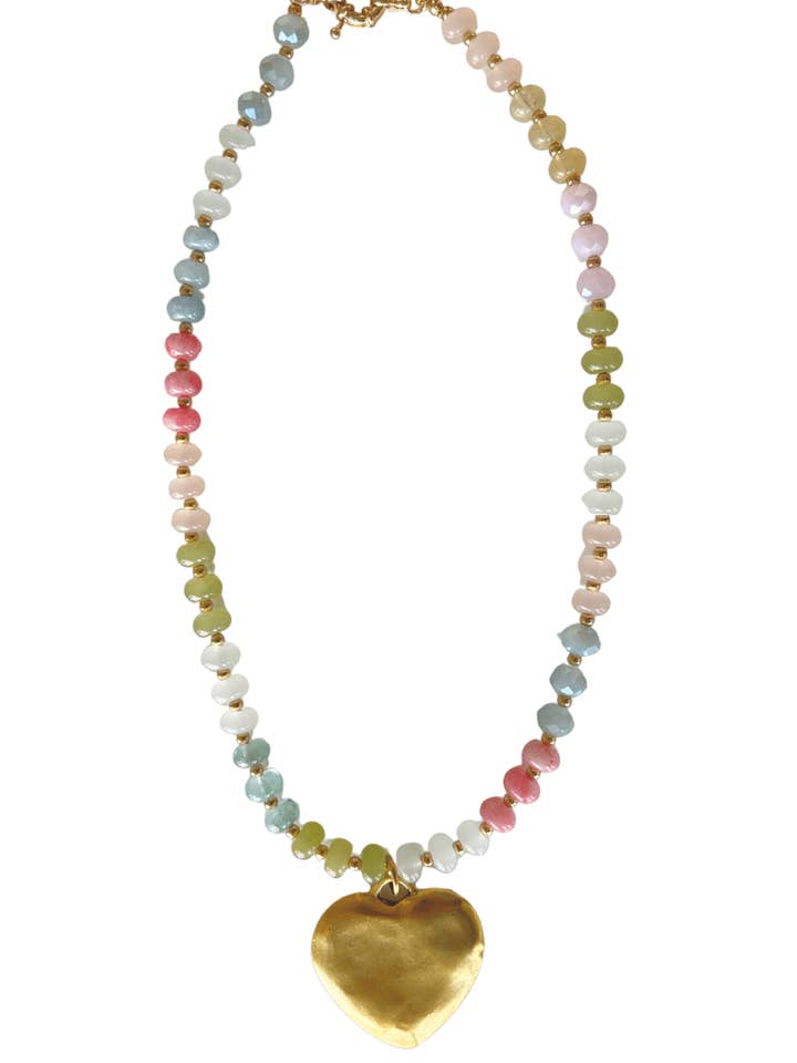 Holly Heart Necklace for wholesale by Cola Stacks