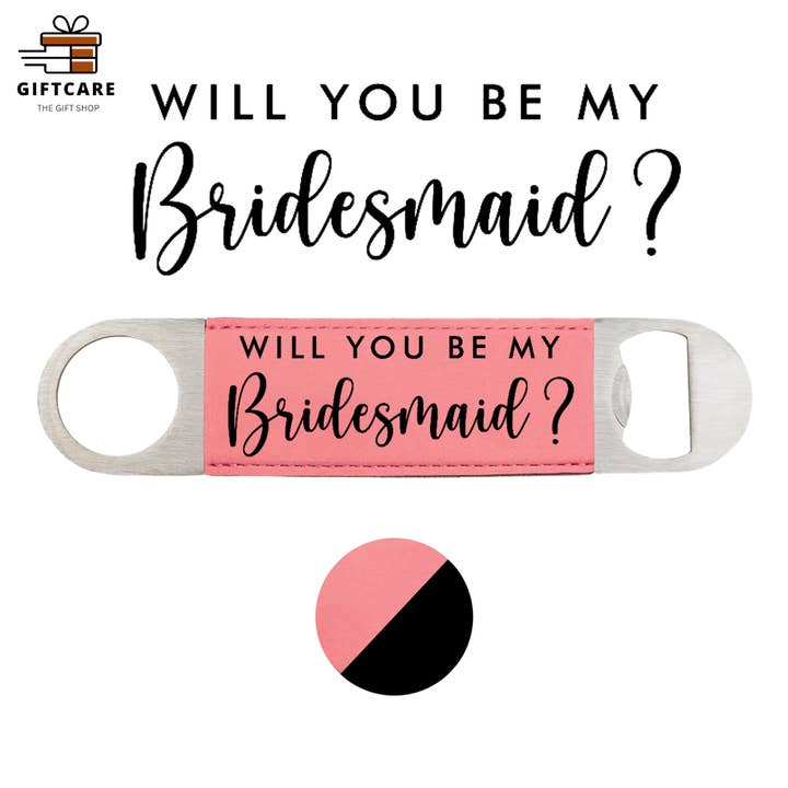 Abridor de botellas personalizado/llave de barra con monograma, regalo de fiesta para venta al por mayor de Laser Leatherette