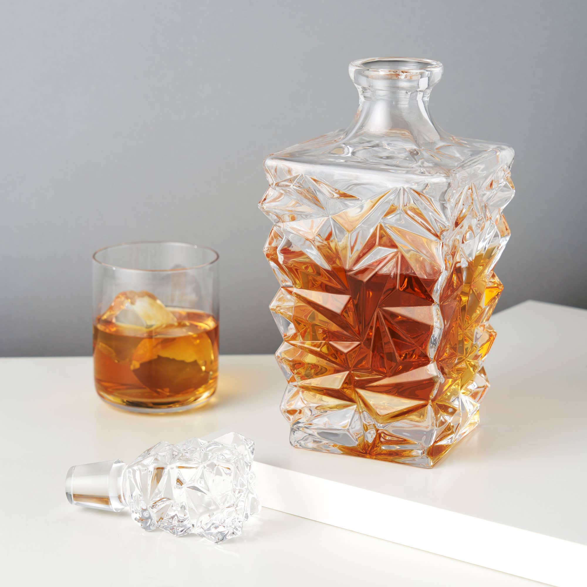 Viski - Wholesale Decanter - Prism Crystal Whiskey Decanter3