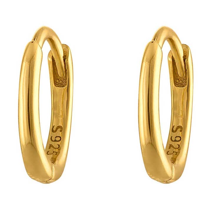 8mm Gold Huggies Hoop 18K Vermeil Earring for wholesale by Jewelry Bar