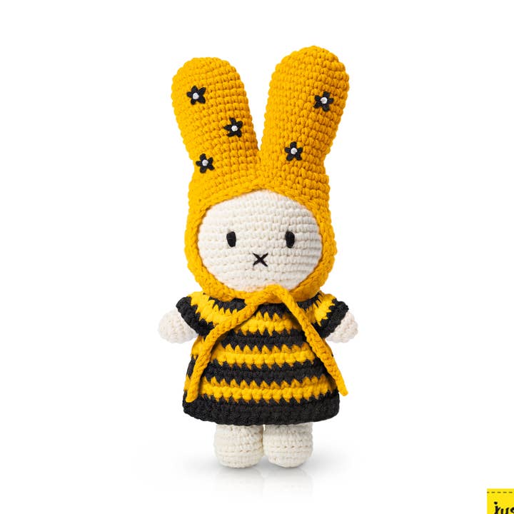 Just Dutch US - Wholesale Stuffed/Plush Toy - Kids & Baby - Miffy Bumble Bee Dress With Flower Hat0