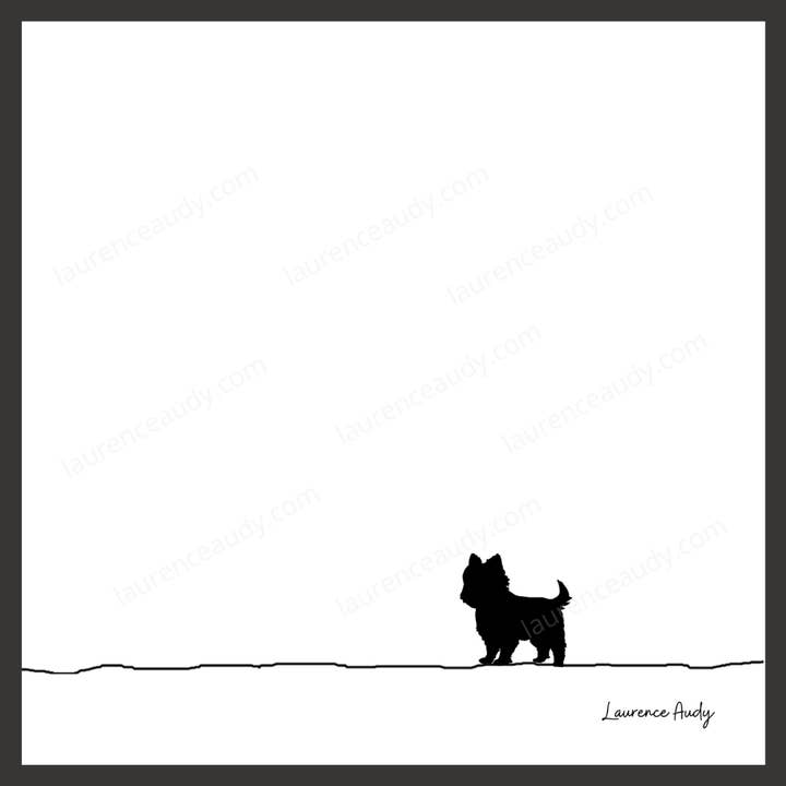 Minimalist drawing poster Cairn Terrier dog 01 for wholesale by LAURENCE AUDY CROQUIS
