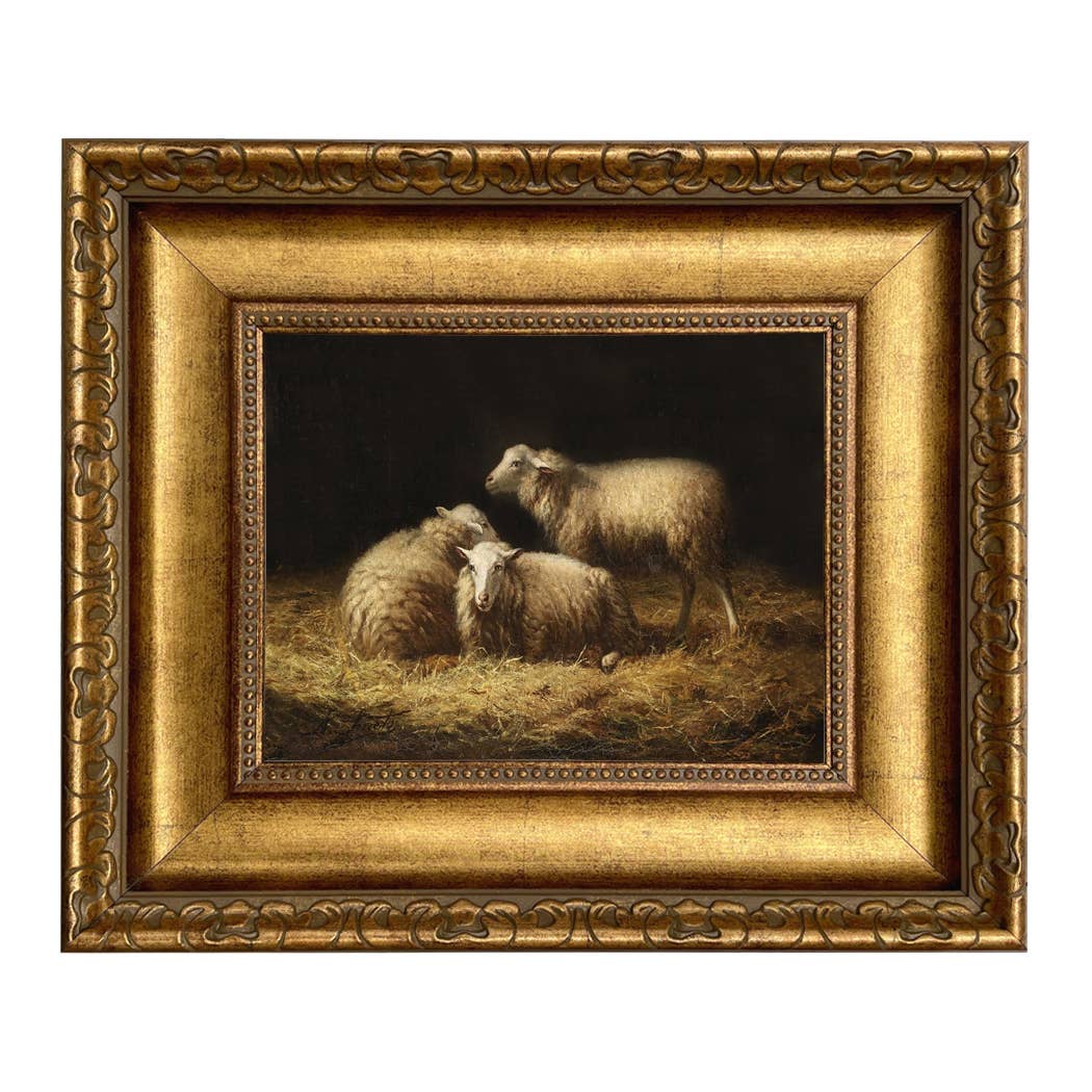 Madison Bay Co. - Historical Home Decor Reproductions - Wholesale Painting/Drawing - Sheep in the Hay Framed Painting Print on Canvas7