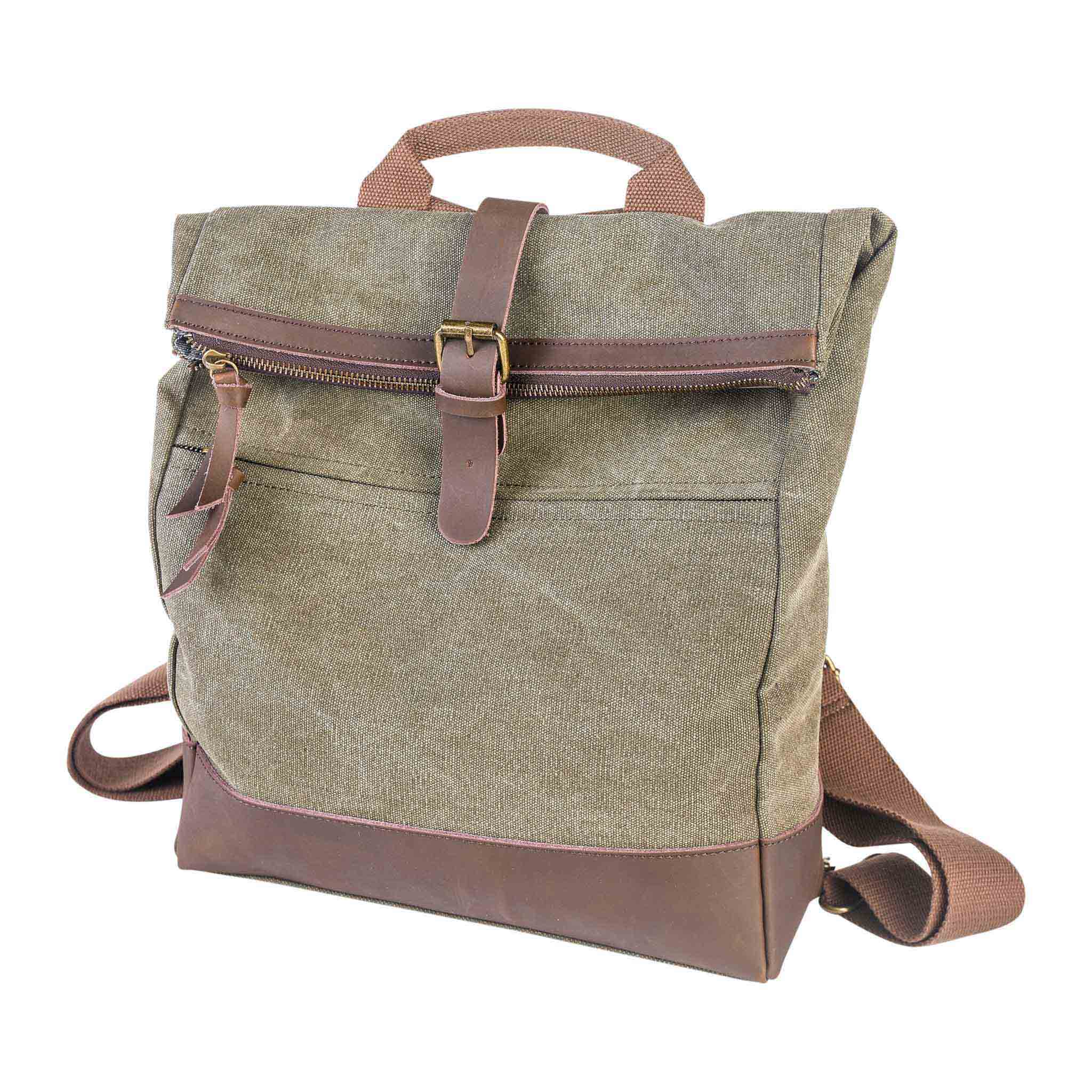 ZEDE PARIS - Vente Sac à dos – unisexe - ECOLE MILITAIRE - Sac à dos en toile et cuir8