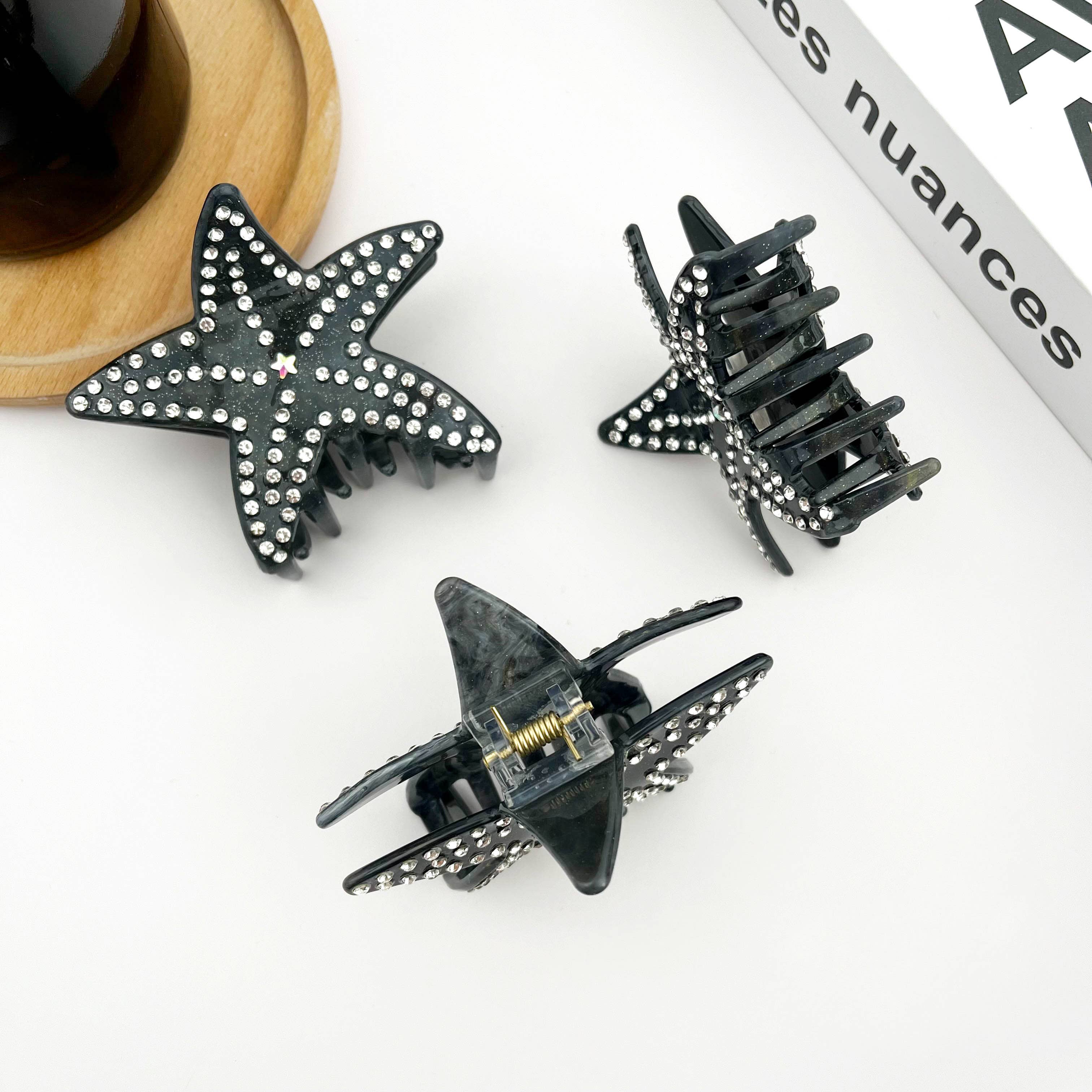 TheDivaSoap – Großhandel Haarclip – Damen – Luxus-Strass-Haarspangen aus der Ocean-Serie mit Seesternen und fünf Zacken6