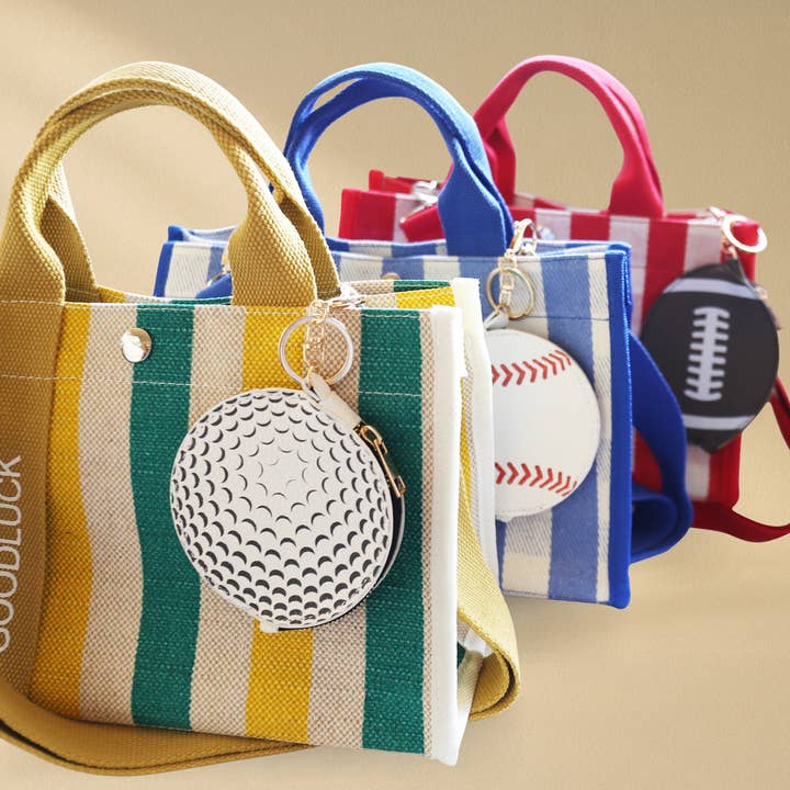 Loven x Mini Momo - Wholesale Keychain - Women's - Football Keychain Bag Charm - Sports Coin Purse Zipper Pouch4