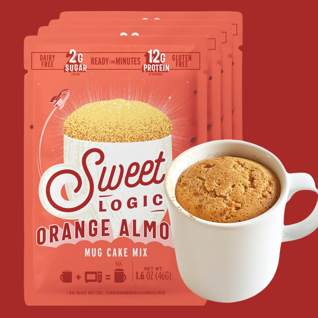 Sweet Logic - Wholesale Cake Mix - Orange Almond Mug Cake Quick Mix - Keto, Low-Carb (10-Pack)12