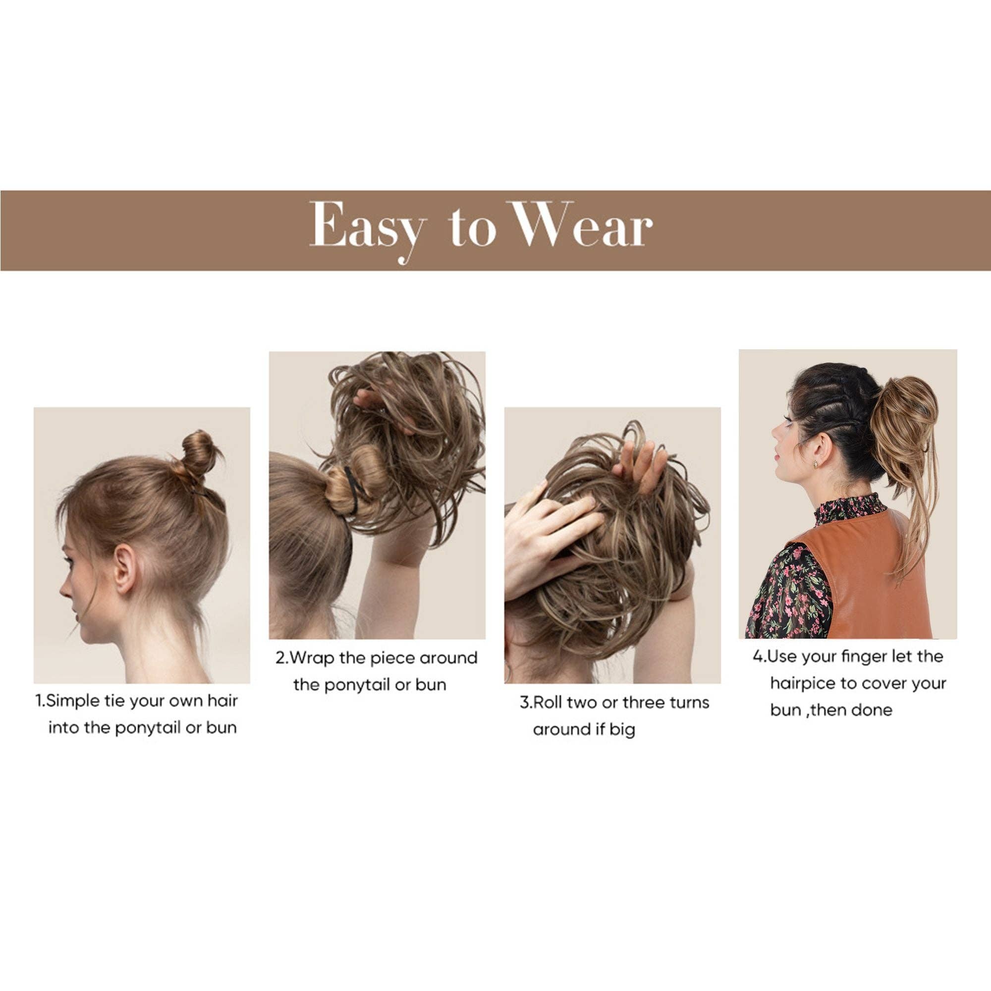 AK Brand - Wholesale Hair Extensions - 7.8 Inch Messy Bun Hair Piece for Women11
