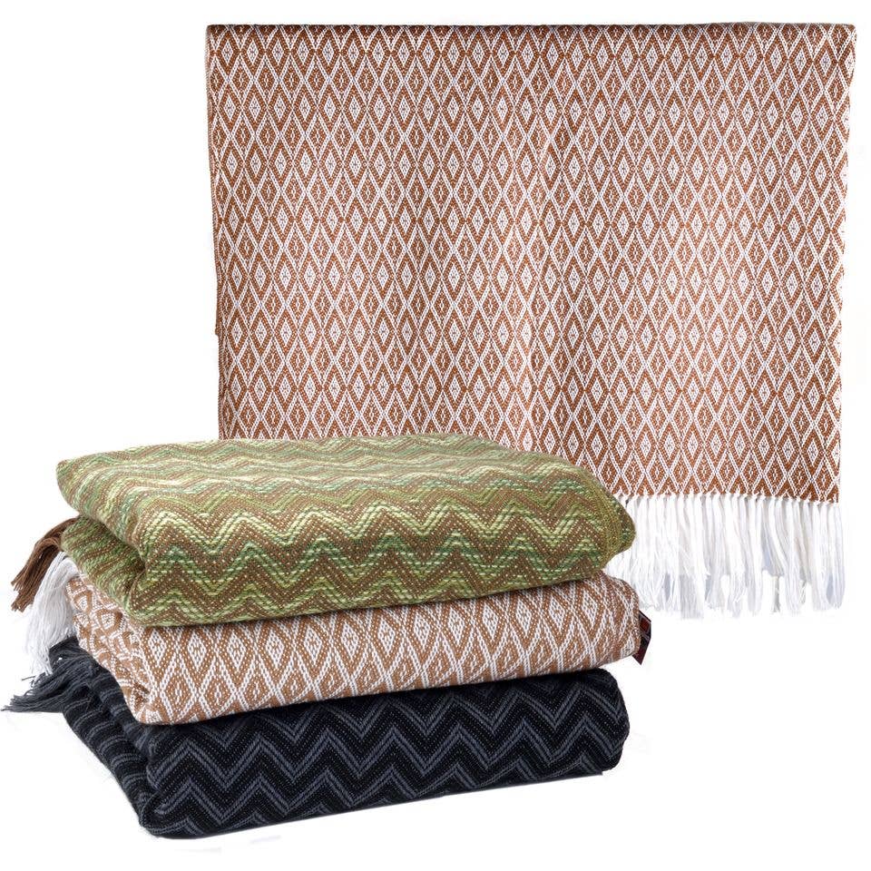 Sanyork Fair Trade - Vendita all'ingrosso Plaid - Coperta geo tessuta in 100% Baby Alpaca dal design esclusivo0