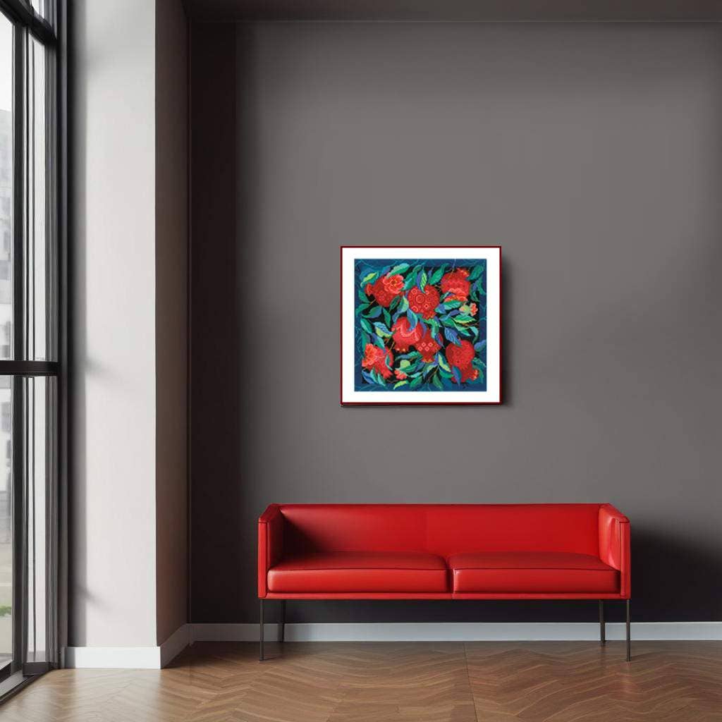 RIOLIS - Wholesale Embroidery/Cross Stitch Supplies - Cross Stitch Kit Riolis 2269 Panel/Cushion Pomegranates2