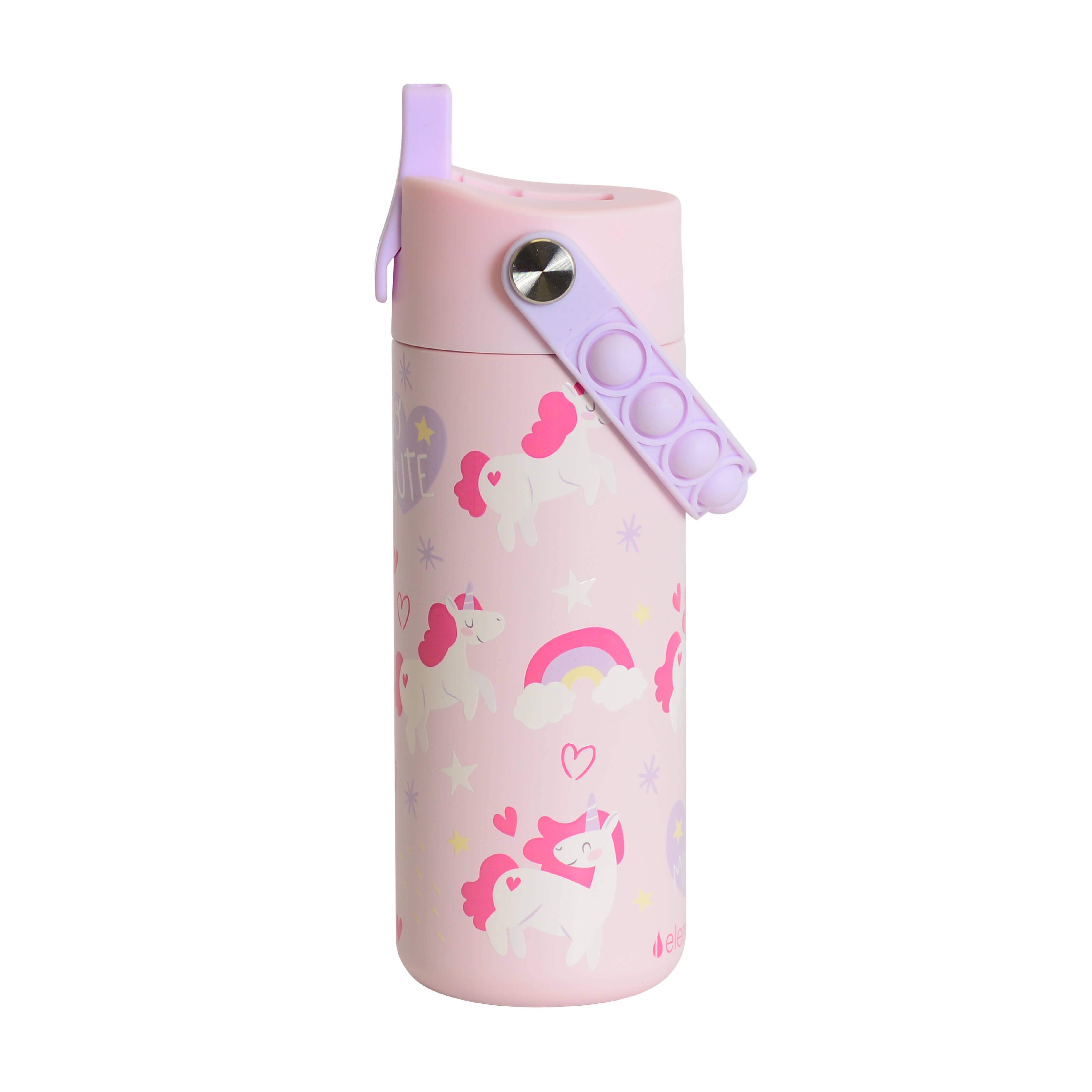 Elemental - Wholesale Water Bottle - Core Insulated Pop Fidget Handle Bottle 18oz - Unicorn Magic1