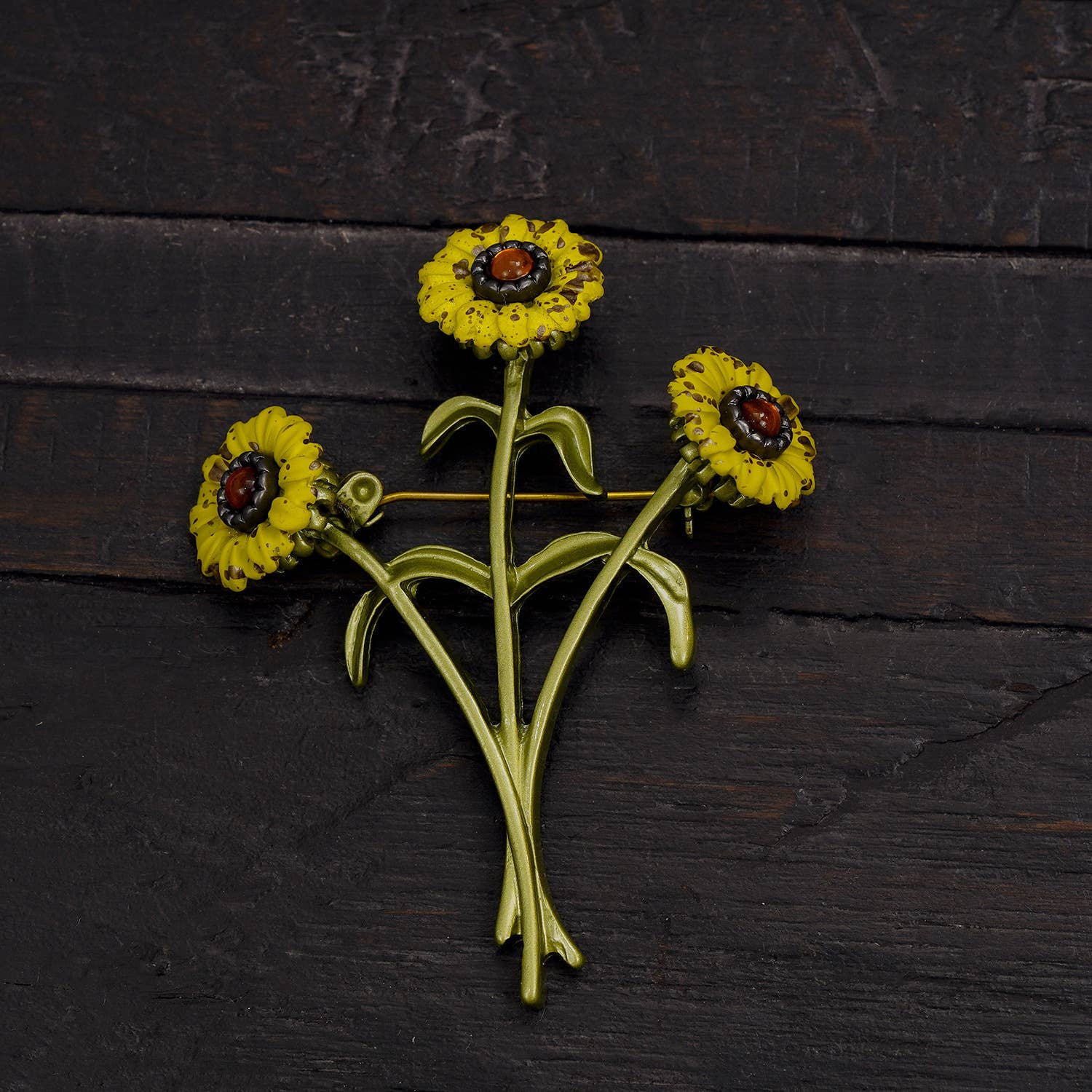 Tourtiwi – alfinete de lapela por atacado – Broche Retro de Girassol, Broche de Flor de Planta em Liga17