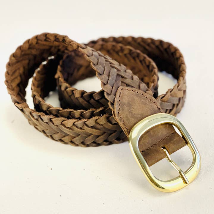 Braided Leather Belt for wholesale by Le Papillon