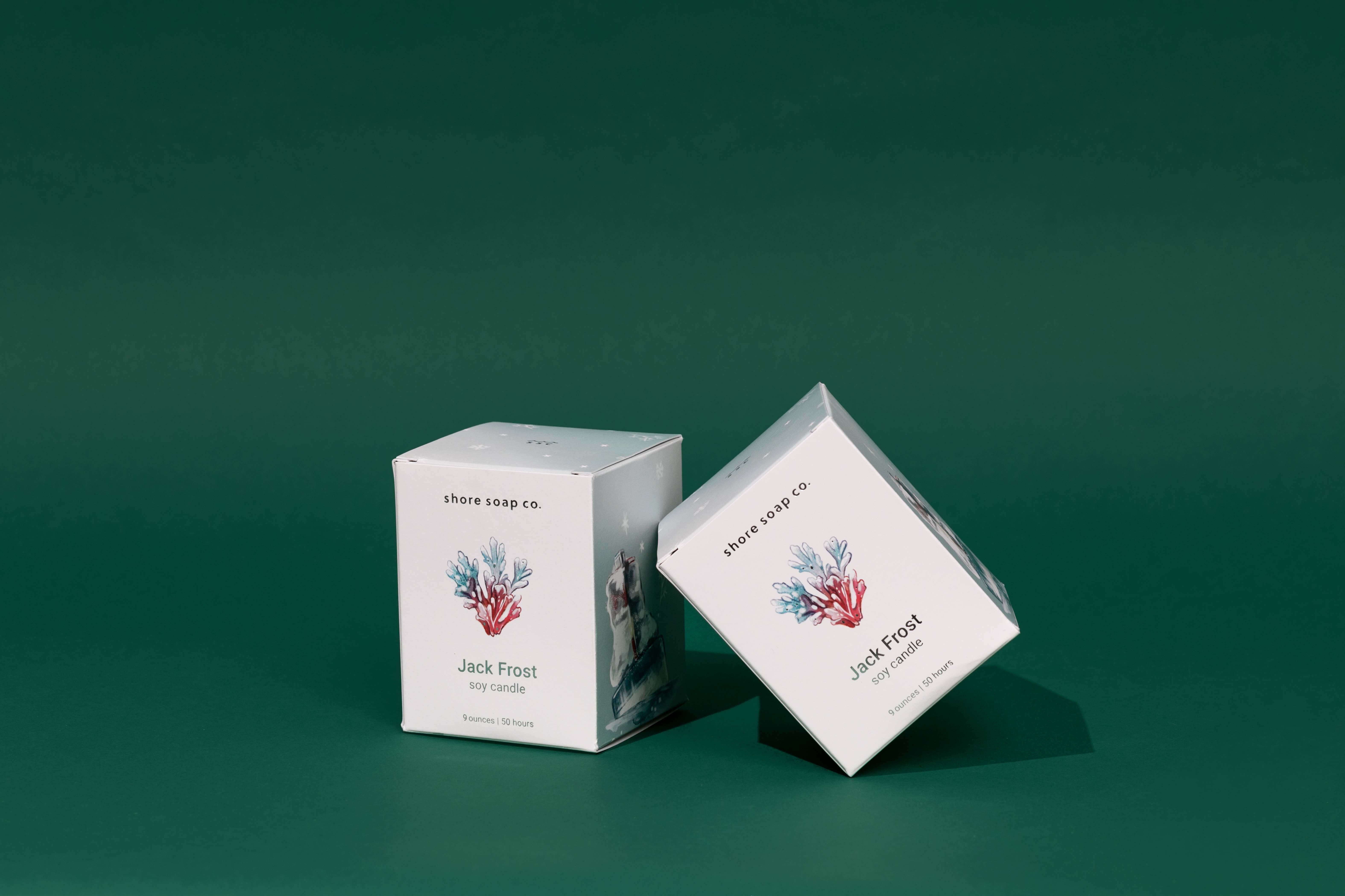 Shore Soap Co. – wholesale Jar/filled candle – Jack Frost Candle (Seasonal)3