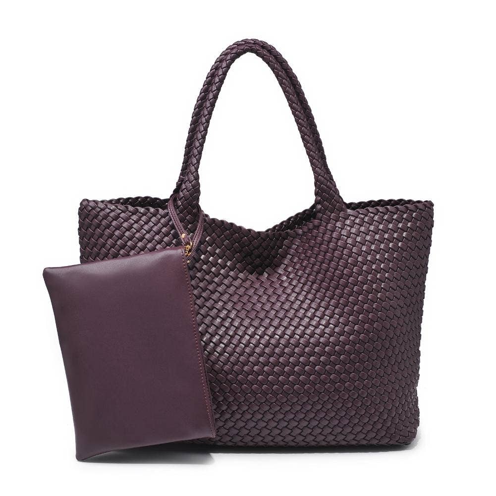 Moda Luxe - Vendita all'ingrosso Borsa tote - Donna - Borsa tote intrecciata in pelle vegana Solana76