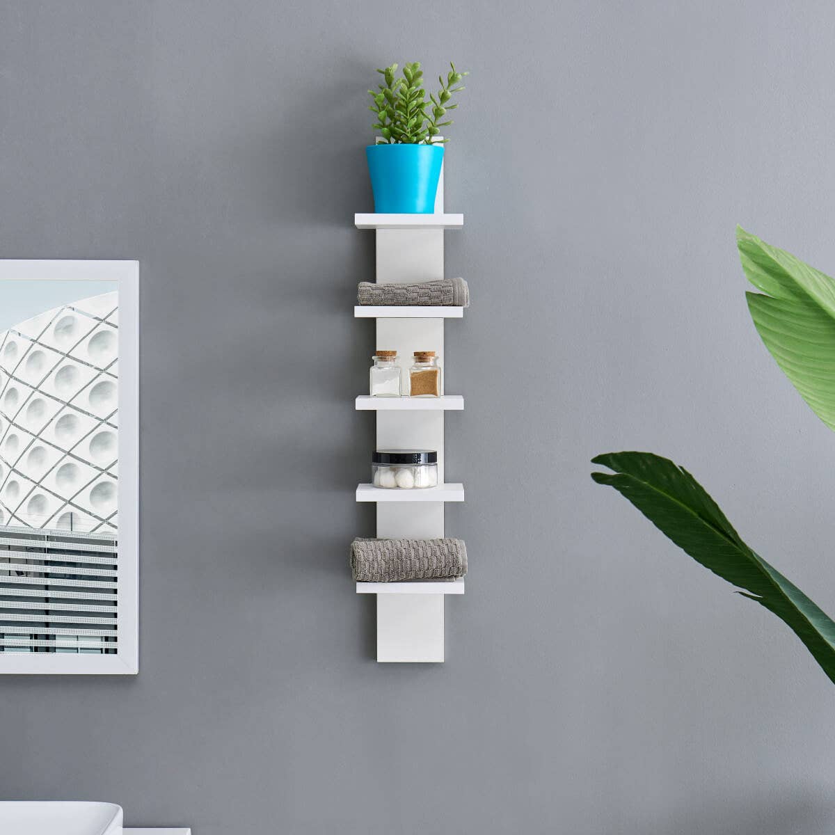 Danya B - Wholesale Wall Mounted Shelf - Utility Column 5.5" x 6" x 30" Spine Wall Shelves9