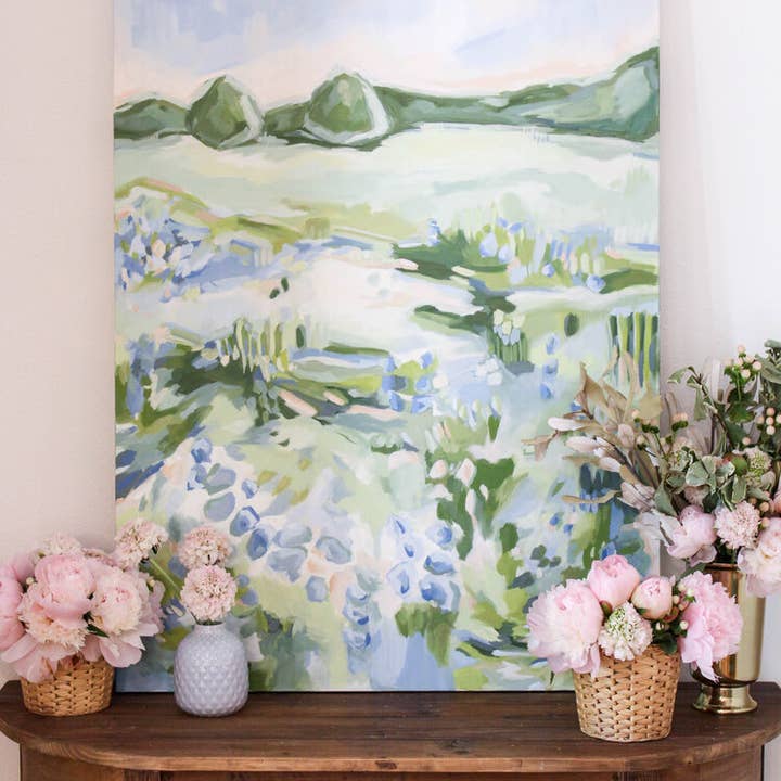 Shimmering Field Vertical Print for wholesale by Elizabeth Sage Art
