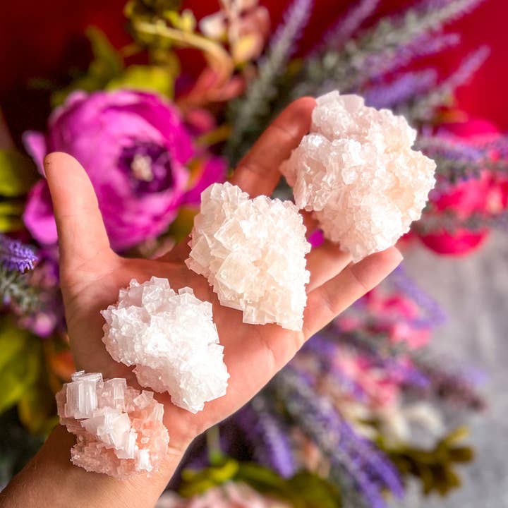 Mandala Gems – wholesale Andlig sten/kristall – Rå rosa halit, grossistkristallprover