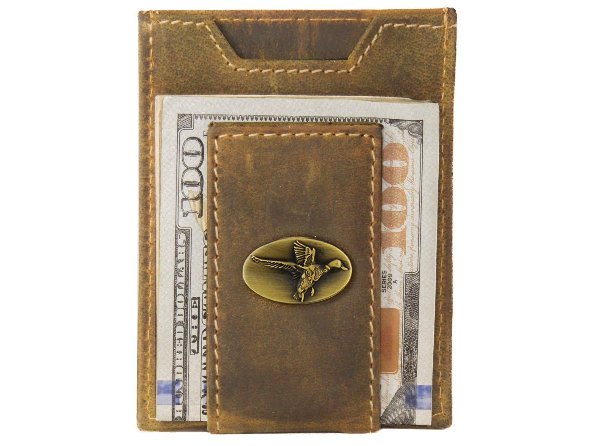 Zep-Pro - Wholesale Wallet - Men's - Mallard Vintage Tan Leather Magnetic Front Pocket Wallet1