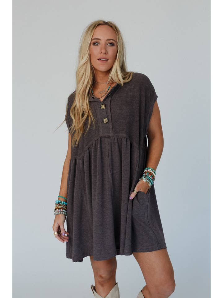 Three Bird Nest - Vente Robe – femme - Robe pour poupée Sweet Nothings - Anthracite2