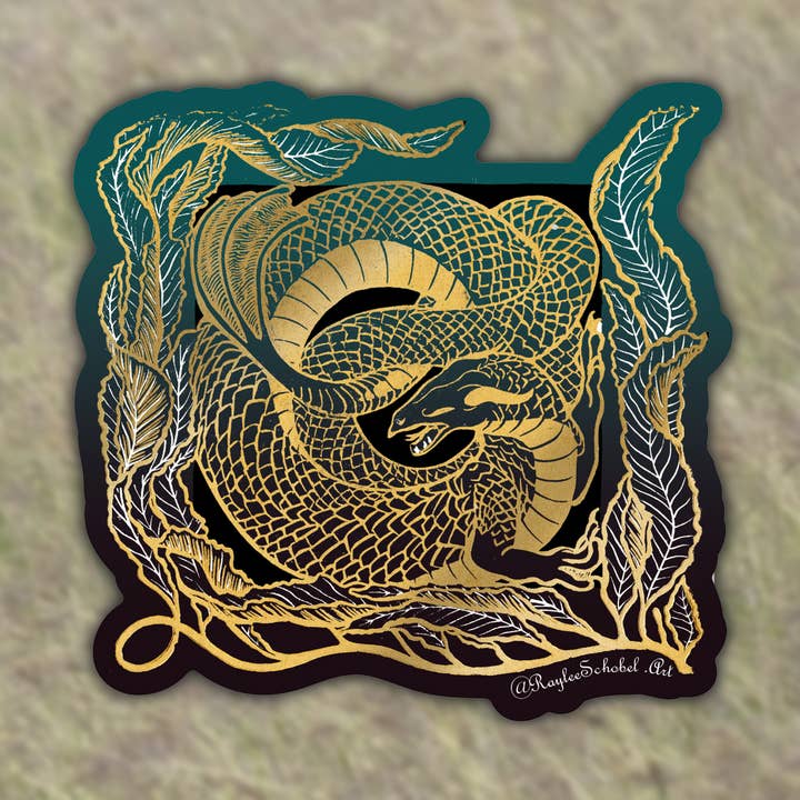"Midas" Dragon Vinyl Sticker for wholesale by Raylee Schobel
