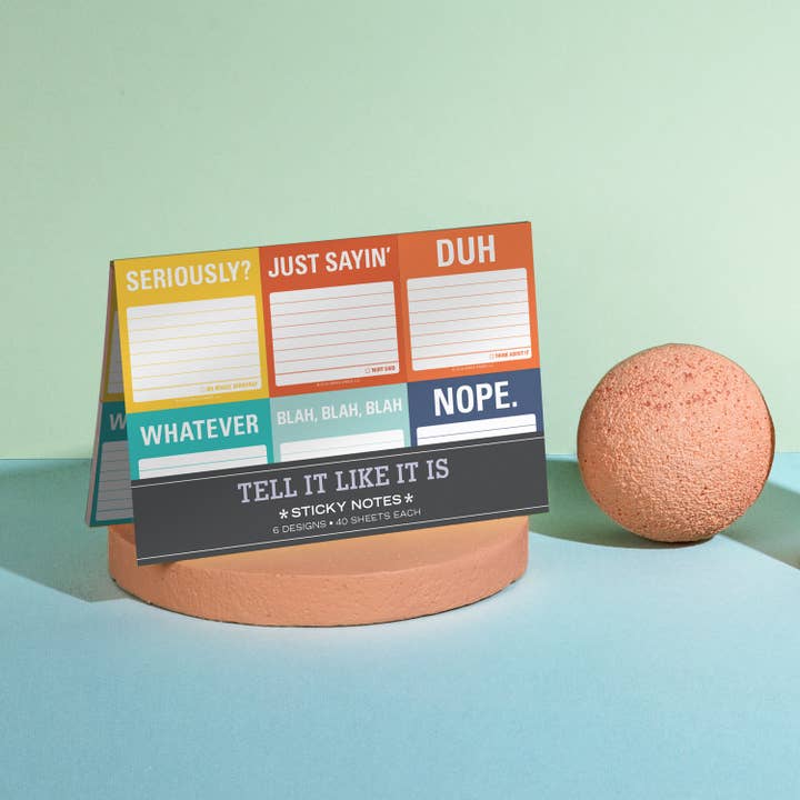 Abrams & Chronicle Books - Wholesale Sticky Notes - Knock Knock Tell It Like It Is Sticky Note Packet (Notepad/Sticky Notes)2