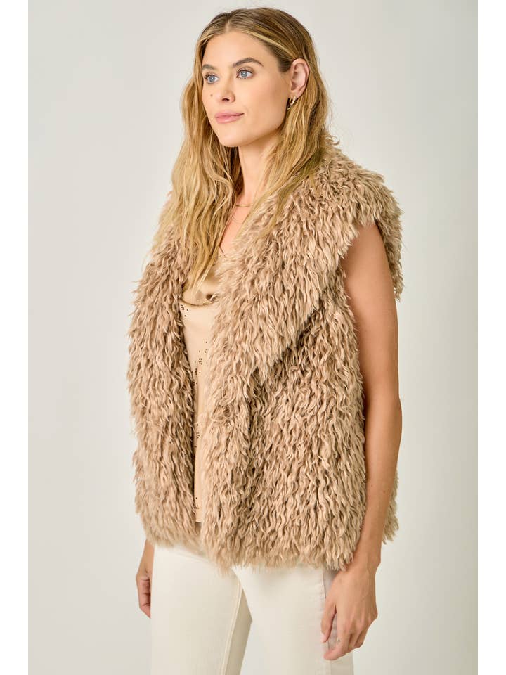 Mystree - Venta al por mayor Chaleco de abrigo - Mujer - Chaleco de Piel Sintética Peluda 6124219