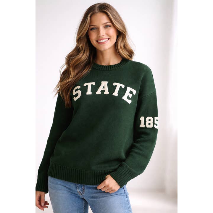 Michigan State Spartans Darby Sweater for wholesale by Emerson Street Clothing Co Collegiate Shop