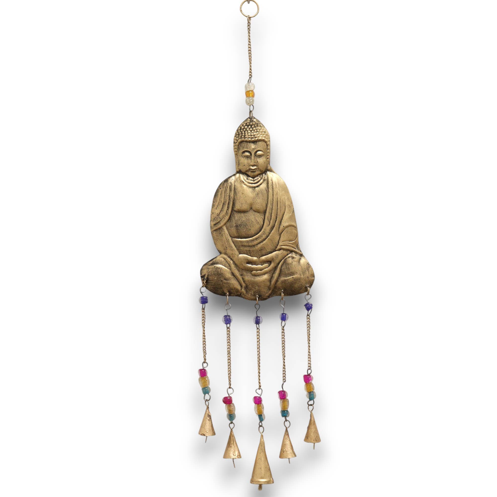 AWGifts Europe - Wholesale Wind Chime - Indian Chimes - Lrg Buddha 5 Bell Chimes0