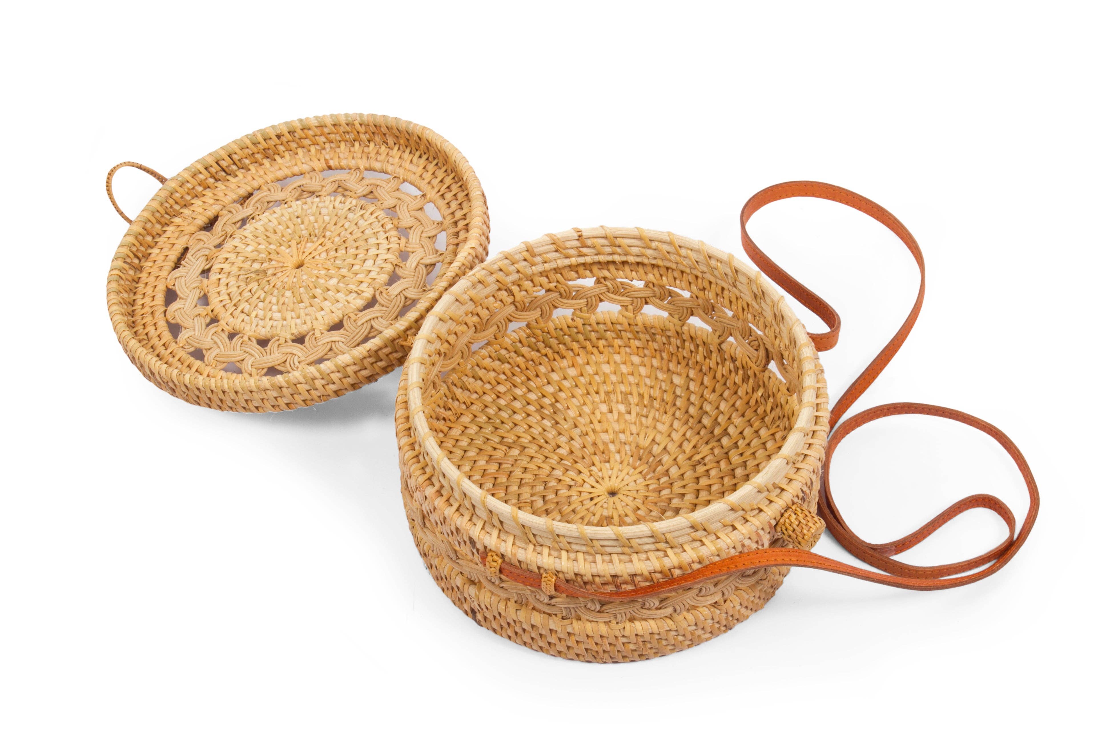 The Artisan and Company - Venta al por mayor Bandolera - Mujer - Bolsa redonda de ratán3