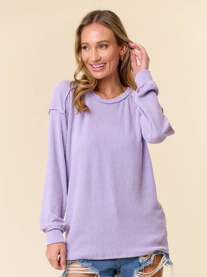 LMT4425-Madly in Love ribbed top for wholesale by lovely melody