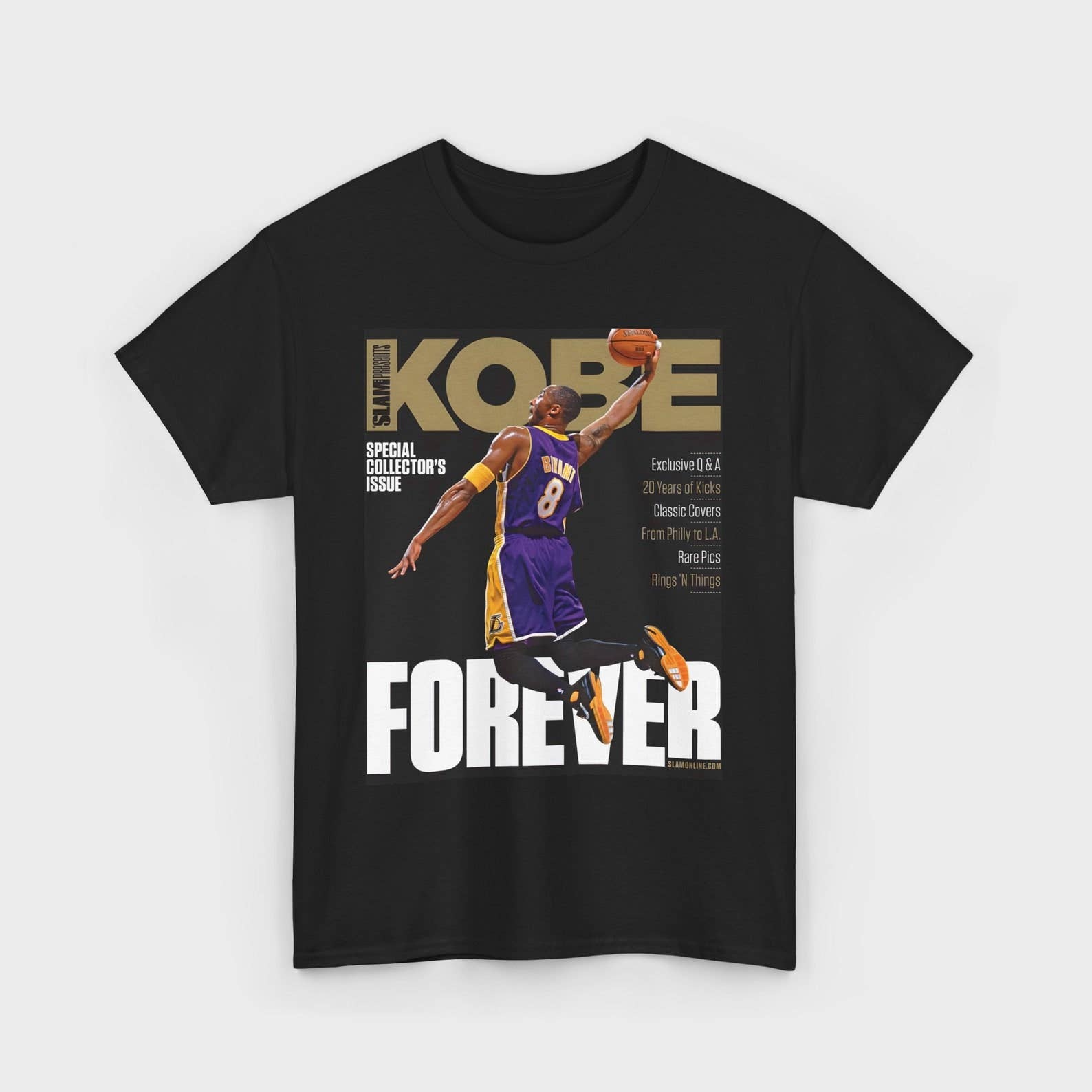 TheKingShirt - Wholesale Screen Printed T-Shirt - Unisex - Kobe Bryant Forever Shirt - Black Mamba Lakers Vintage Tee