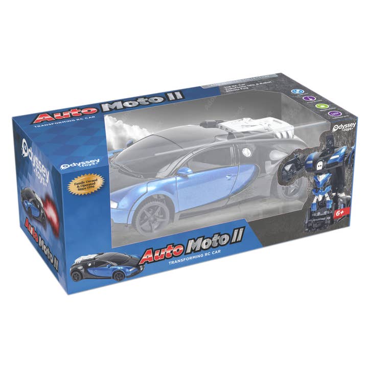 MukikiM Toys & Games - Wholesale Toy Car/Truck - Kids - Auto Moto 2- Transforming RC Car and Robot with Fog Blaster